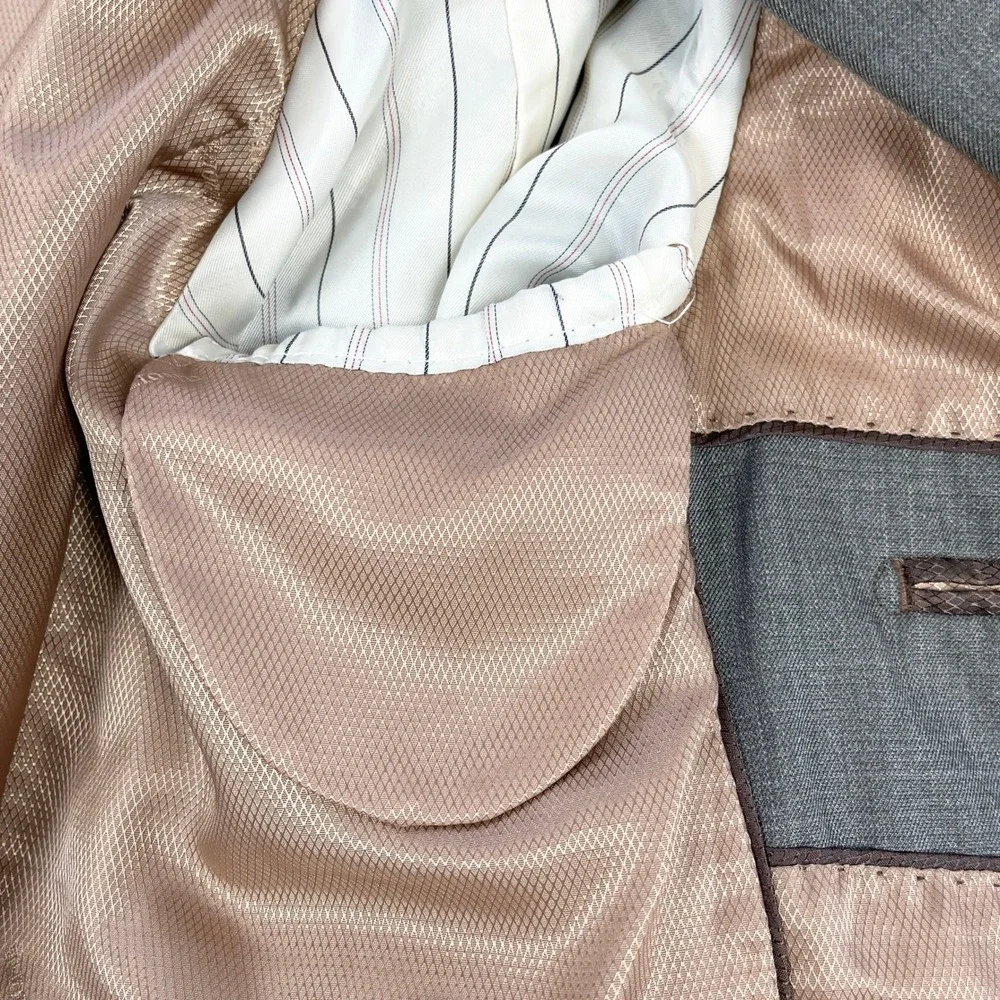 Caravelli Collezione Mens Blazer 42S Gray Two Button‎ Sport Coat Heritage Office